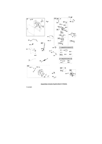 Carburetor Diagram and Parts List for 9A413-0202-E1  Briggs and Stratton Engine